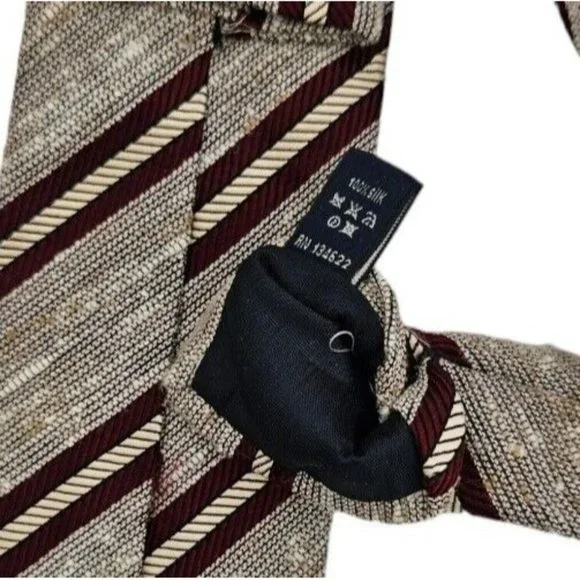 SUITSUPPLY Beige Striped Silk Tie ITALY 58/ 3.1 EC